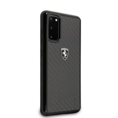Originalus dėklas Ferrari Hardcase FEHCAHCS62BK S20 G980 Juodas Carbon Heritage 2