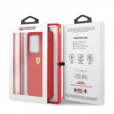Originalus dėklas Ferrari Hardcase FESSIHCS69RE S20 Ultra G988 Raudonas Silicone 6