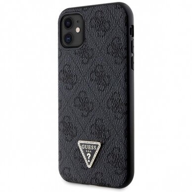 Originalus dėklas Guess GUHCN61P4TDSCPK Case skirta iPhone 11 / Xr - Juodas Crossbody 4G Metal Logo 1