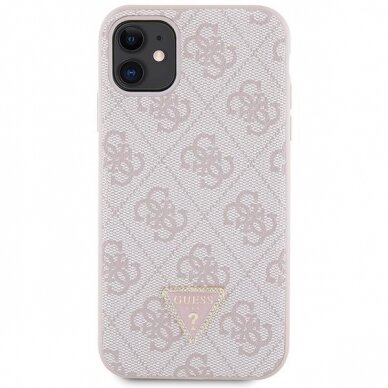 Originalus dėklas Guess GUHCN61P4TDSCPP Case skirta iPhone 11 / Xr - rožinis Crossbody 4G Metal Logo 2