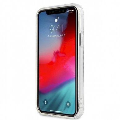 Originalus dėklas Guess GUHCP12LKTRSVSI iPhone 12 Pro Max 6.7  Permatomas hardcase Vintage Script Silver 3