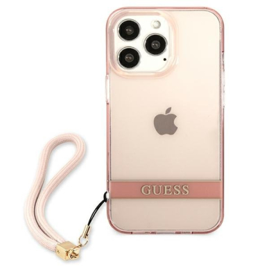 Originalus dėklas Guess GUHCP13LHTSGSP iPhone 13 Pro rožinis 2