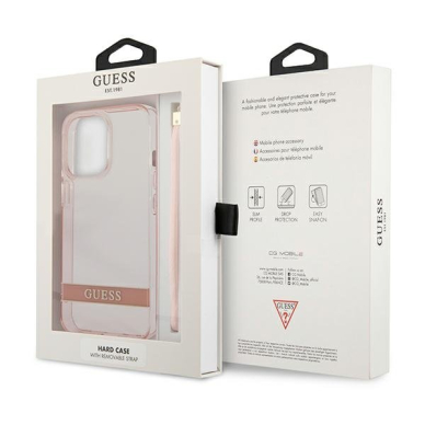 Originalus dėklas Guess GUHCP13LHTSGSP iPhone 13 Pro rožinis 6