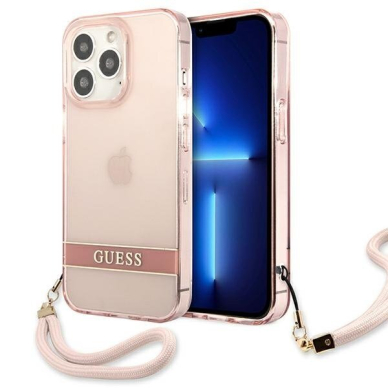 Originalus dėklas Guess GUHCP13LHTSGSP iPhone 13 Pro rožinis 8