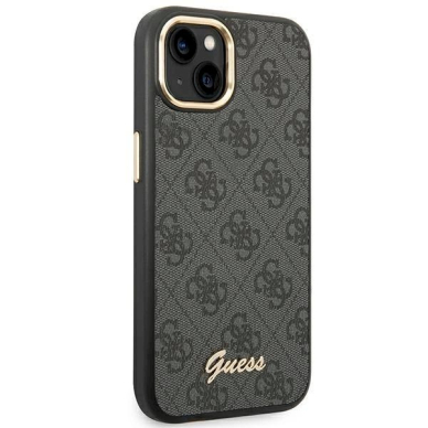Originalus dėklas Guess GUHCP14MHG4SHK iPhone 14 Plus 6.7 Juodas hard case 4G Vintage Gold Logo 3