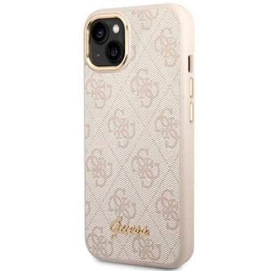 Originalus dėklas Guess GUHCP14MHG4SHP iPhone 14 Plus 6.7 rožinis / rožinis hard case 4G Vintage Gold Logo 1