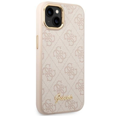 Originalus dėklas Guess GUHCP14MHG4SHP iPhone 14 Plus 6.7 rožinis / rožinis hard case 4G Vintage Gold Logo 3