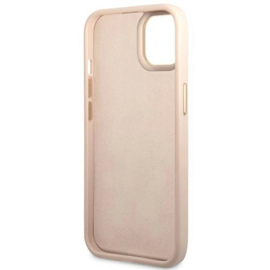 Originalus dėklas Guess GUHCP14MHG4SHP iPhone 14 Plus 6.7 rožinis / rožinis hard case 4G Vintage Gold Logo 6