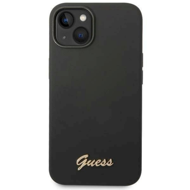 Originalus dėklas Guess GUHCP14MSLSMK iPhone 14 Plus 6.7 Juodas hard case Silicone Vintage Gold Logo 2