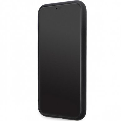 Originalus dėklas Karl Lagerfeld KLHCN61SMHCNPK case skirta iPhone 11 / Xr - Juodas Silicone C Metal Pin 4