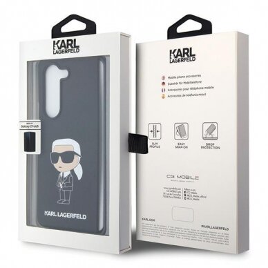 Originalus dėklas Karl Lagerfeld KLHCZFD5SNIKBCK Z Fold5 hardcase Juodas Silicone Ikonik 6