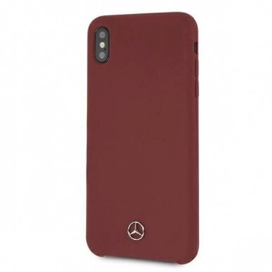 Originalus dėklas Mercedes MEHCI65SILRE iPhone Xs Max Raudonas hardcase Silicone Line 1