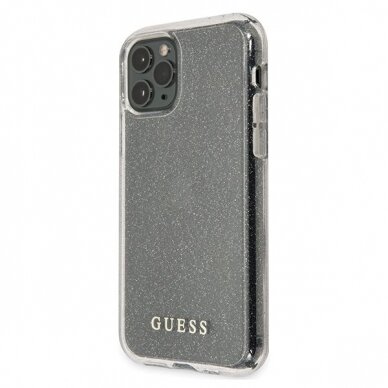 Originalus Guess Dėklas Guhcn58Pcglsi Iphone 11 Pro Sidabrinis Hard Case Glitter 1