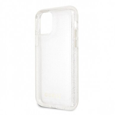 Originalus Guess Dėklas Guhcn58Pcglsi Iphone 11 Pro Sidabrinis Hard Case Glitter 2