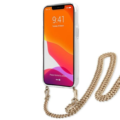 Originalus Guess dėklas GUHCP13SKBCLE iPhone 13 mini 5,4" Leopard Gold Strap 4