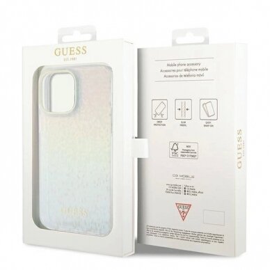Originalus Guess dėklas IML Faceted Mirror Disco IridescentiPhone 13 Pro Max - Įvariaspalvis 7