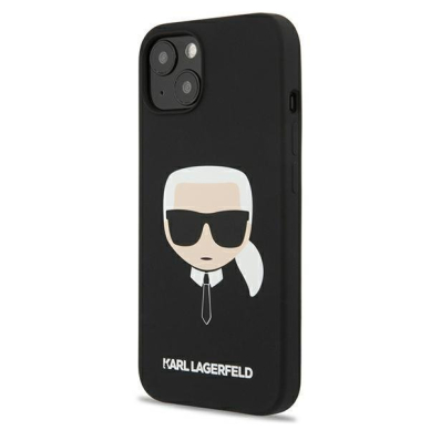 Originalus Karl Lagerfeld dėklas KLHCP13SSLKHBK iPhone 13 mini 5,4" Juodas Silicone Karl`s Head 1