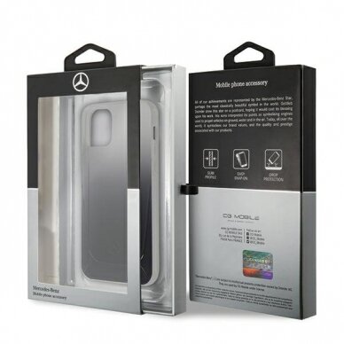 Originalus Mercedes Dėklas Mehcp12Sargbk Iphone 12 Mini 5,4" Juodas permatomas Line 6