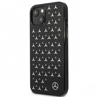 Iphone 13 Originalus Mercedes Silver Stars Pattern dėklas  Juodas 1