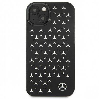 Iphone 13 Originalus Mercedes Silver Stars Pattern dėklas  Juodas 2