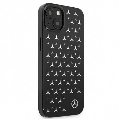 Iphone 13 Originalus Mercedes Silver Stars Pattern dėklas  Juodas 3