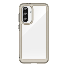 Outer Space dėklas su lanksčiu rėmeliu Samsung Galaxy A36 - pusiau permatomas, juodas