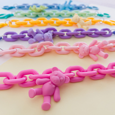 Pakabukas Color Chain (rope) Rožinis 4