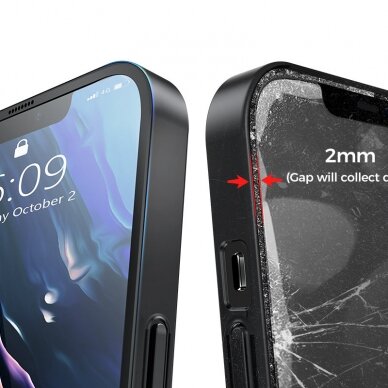 Iphone 13 Pro Max Pilnai dengiantis dėklas Joyroom 360 Full Case  + apsauginis stiklas (JR-BP928 pilkas) 6