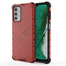 Samsung Galaxy A32 Plastikinis dėklas Honeycomb Case 5G Raudonas