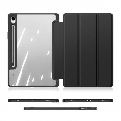 Planšetės dėklas Dux Ducis Toby case su flip stand skirta Samsung Galaxy Tab S9 FE - Juodas 5