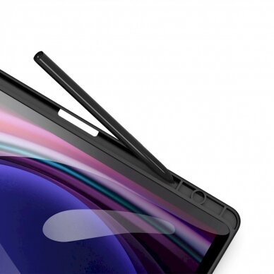 Planšetės dėklas Dux Ducis Toby case su flip stand skirta Samsung Galaxy Tab S9 FE - Juodas 9
