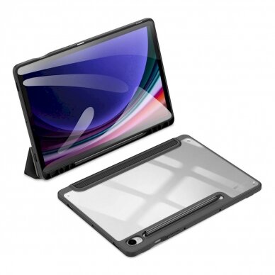 Planšetės dėklas Dux Ducis Toby case su flip stand skirta Samsung Galaxy Tab S9 FE - Juodas 1
