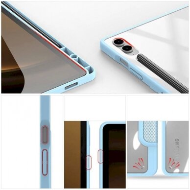 Planšetės dėklas Dux Ducis Toby case su flip stand skirta Samsung Galaxy Tab S9 FE - Mėlynas 1
