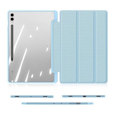 Planšetės dėklas Dux Ducis Toby case su flip stand skirta Samsung Galaxy Tab S9 FE - Mėlynas 2