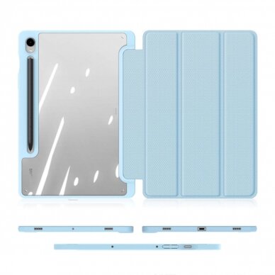 Planšetės dėklas Dux Ducis Toby case su flip stand skirta Samsung Galaxy Tab S9 FE - Mėlynas 5