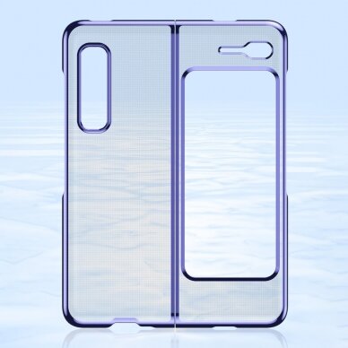 Plating Case hard case Electroplating frame Cover for Samsung Galaxy Fold blue 9