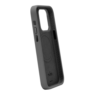 Puro Icon Mag Pro silikoninis dėklas su MagSafe ir metaliniais mygtukais iPhone 15 Plus - juodas 1