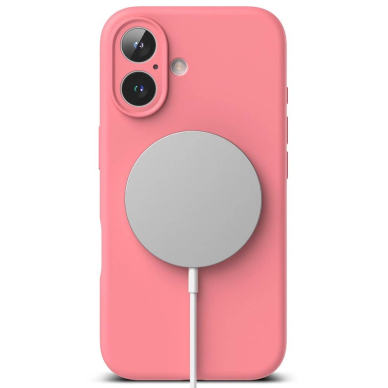 Ringke Silikoninis MagSafe iPhone 16 Dėklas - Rožinis 3