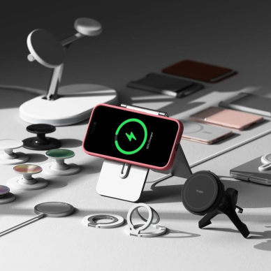 Ringke Silikoninis MagSafe iPhone 16 Dėklas - Rožinis 4