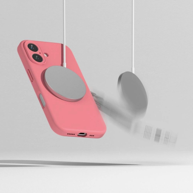 Ringke Silikoninis MagSafe iPhone 16 Dėklas - Rožinis 5