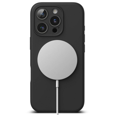 Ringke Silikoninis MagSafe iPhone 16 Pro Dėklas - Juodas 3
