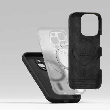 Ringke Silikoninis MagSafe iPhone 16 Pro Dėklas - Juodas 6