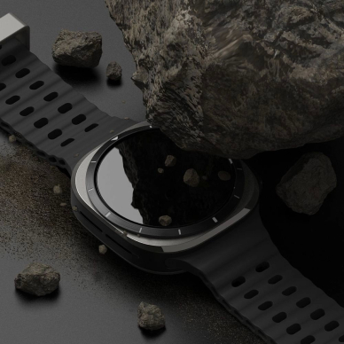 Ringke Slim & Tempered Glass Dėklas + Glass Set skirtas Samsung Galaxy Watch Ultra 47mm - Juodas 6