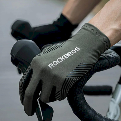 Rockbros 16110006003 shock-absorbing cycling gloves size L - žalias Juodas 3