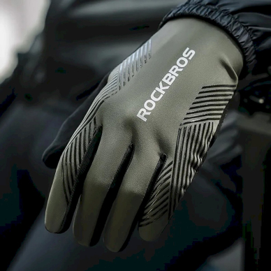 Rockbros 16110006003 shock-absorbing cycling gloves size L - žalias Juodas 8