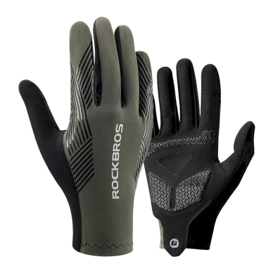Rockbros 16110006003 shock-absorbing cycling gloves size L - žalias Juodas