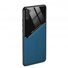Samsung Galaxy A11 / M11 dėklas su įmontuota metaline plokštele LENS case Mėlynas