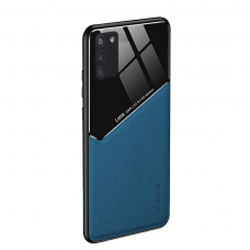 Samsung Galaxy A41 dėklas su įmontuota metaline plokštele LENS case Mėlynas