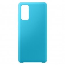 Samsung Galaxy A51 dėklas "Silicone case soft flexible rubber" silikonas mėlynas