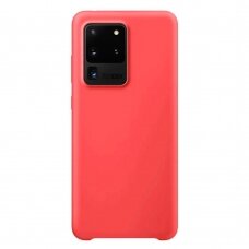 Samsung Galaxy S20 ULTRA  dėklas "Silicone case soft flexible rubber" silikonas raudonas
